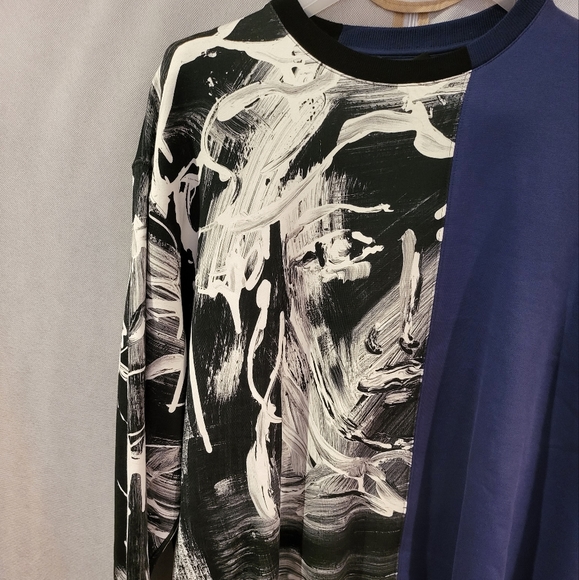 VESACE Paint Print Medusa Logo Sweatshirt - SUPER SLIM FIT - Picture 2 of 8